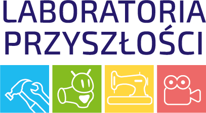 Logotyp strony poświęconej programowi rządowemu Laboratoria Przyszłości